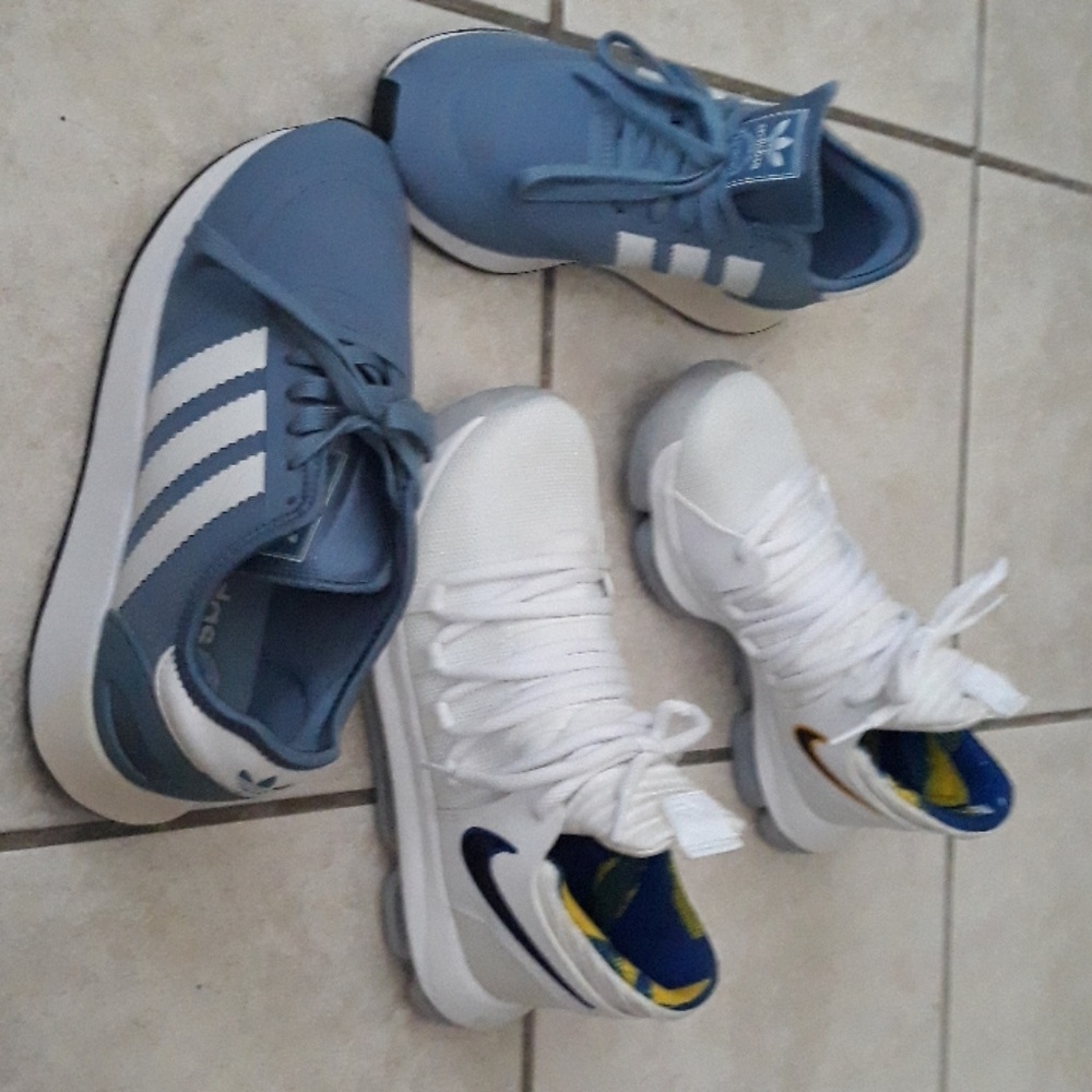 Snekers kd's size 6 boys and adidas 7 1/2 girls